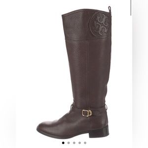 Tory Burch brown leather boots